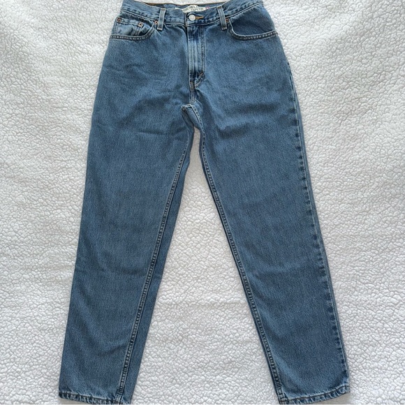 VTG LEVI’S 550 classic relaxed tapered 90s Mom jeans high waist medium wash 10 - Picture 3 of 10